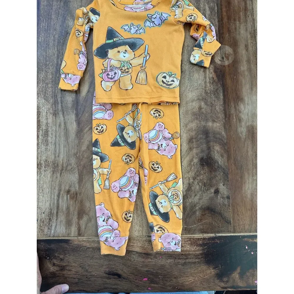 Care Bears Toddler Halloween Glow in the Dark Snug Fit Pajama Set Size 2T